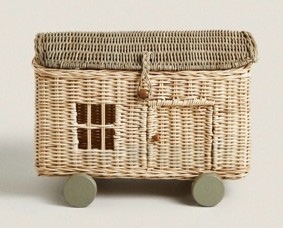 Rattan House Toy Chest