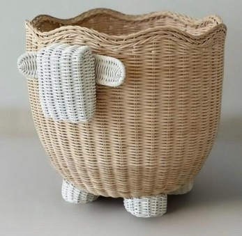 Rattan Elephant Basket