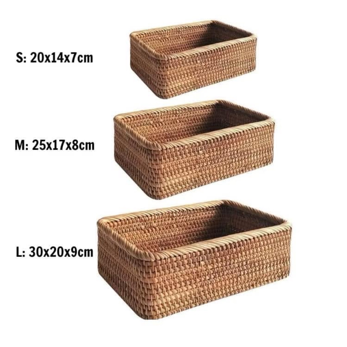 Rattan Storage Basket Set